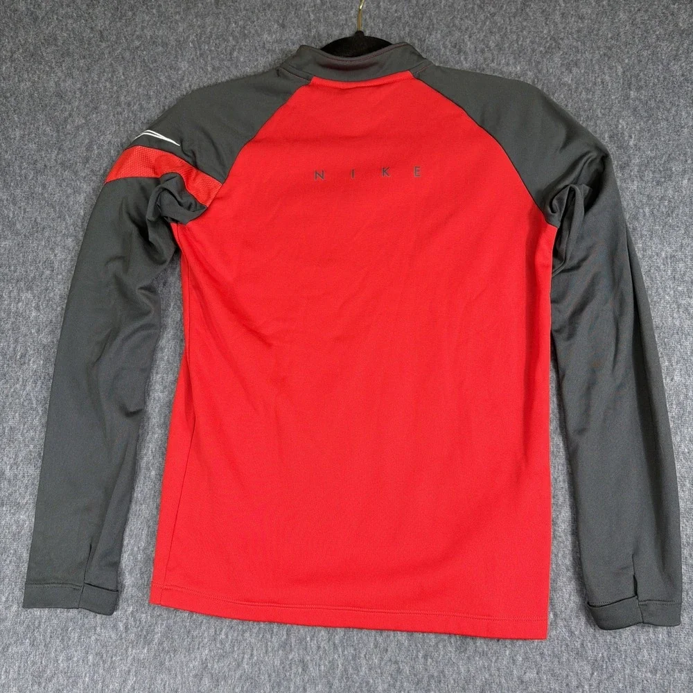 Nike Kids Shirt Boys M Academy Pro Drill Fleece Red Youth 1/4 Pullover Top